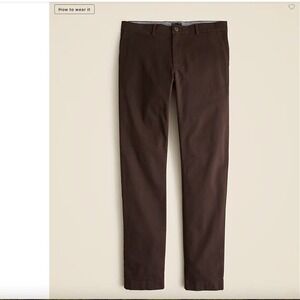 J. Crew 484 Slim-fit stretch chino pant Brown Mocha 30 x 32‎